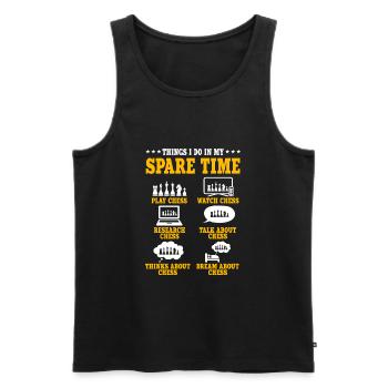 Chess Gift - Men's Premium Organic Tank Top - black - Front - Michal (187cm)