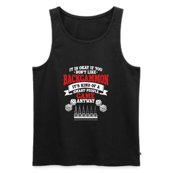 Backgammon - Männer Premium Bio Tank Top - Schwarz - Vorne - AI Model Male 178 light (178cm)