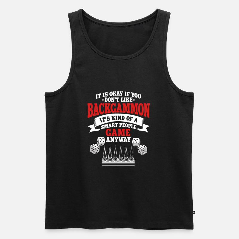 Backgammon - Männer Premium Bio Tank Top - Schwarz