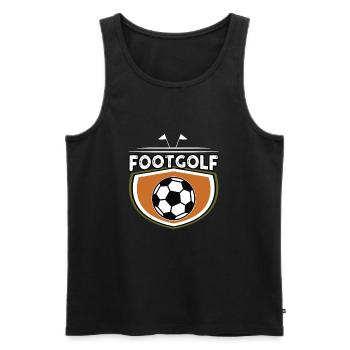 Footgolf - Männer Premium Bio Tank Top - Schwarz - Vorne - Michal (187cm)