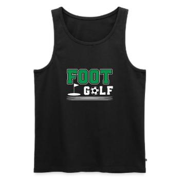 Footgolf Geschenk - Männer Premium Bio Tank Top - Schwarz - Vorne - Michal (187cm)