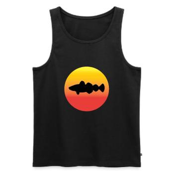 Dorsch Retro - Männer Premium Bio Tank Top - Schwarz - Vorne - Michal (187cm)