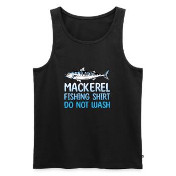 Makrele Angler Shirt - Männer Premium Bio Tank Top - Schwarz - Vorne - AI Model Male 178 light (178cm)