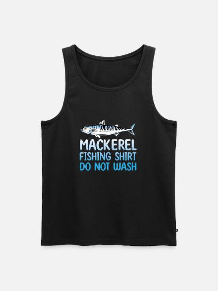 Mackerel Angler Shirt - Men's Premium Organic Tank Top - black