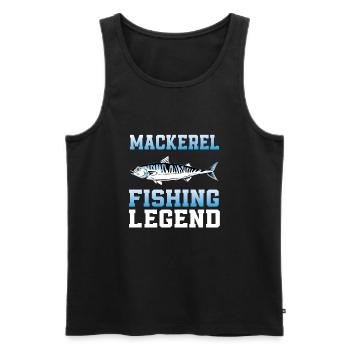 Makrele Angeln Legende - Männer Premium Bio Tank Top - Schwarz - Vorne - AI Model Male 178 light (178cm)