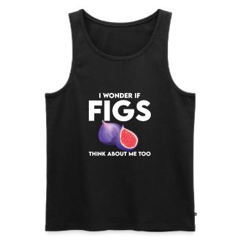 Feigen Shirt - Männer Premium Bio Tank Top - Schwarz - Vorne - AI Model Male 178 light (178cm)