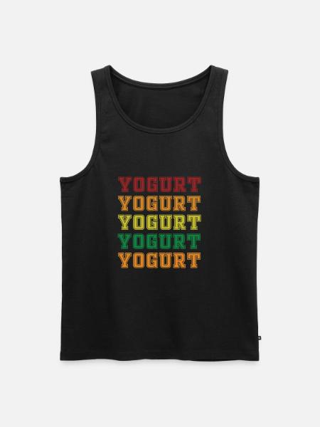 Joghurt - Männer Premium Bio Tank Top - Schwarz