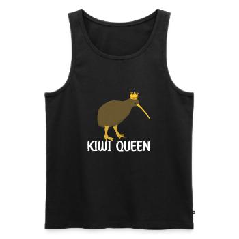 Kiwi Königin - Männer Premium Bio Tank Top - Schwarz - Vorne - Michal (187cm)