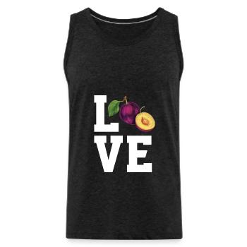 Dear plums - Men's Premium Organic Tank Top - charcoal grey - Front - Alexander (188cm)