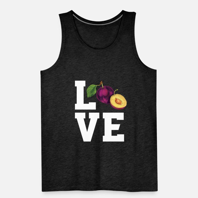 Liebe Pflaumen Männer Premium Bio Tank Top