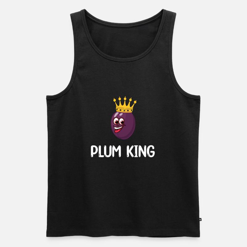 Pflaumen König - Männer Premium Bio Tank Top - Schwarz