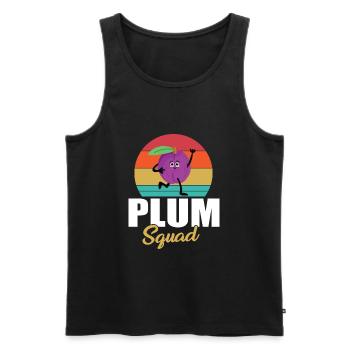 Plum Squad - Men's Premium Organic Tank Top - black - Front - AI Model Male 178 light (178cm)