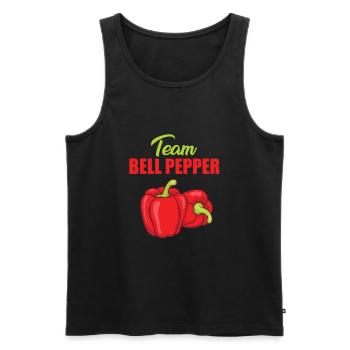 Team Paprika - Men's Premium Organic Tank Top - black - Front - AI Model Male 178 light (178cm)