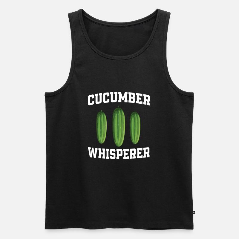 Gurken Flüsterer - Männer Premium Bio Tank Top - Schwarz