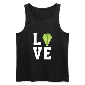 I love lettuce - Men's Premium Organic Tank Top - black - Front - AI Model Male 178 light (178cm)