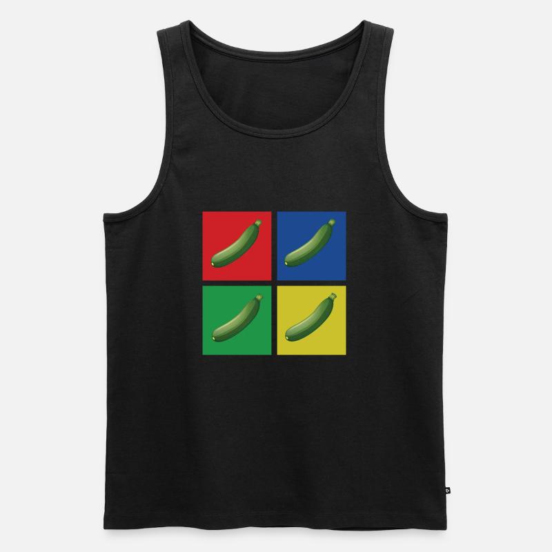 Zucchini - Männer Premium Bio Tank Top - Schwarz