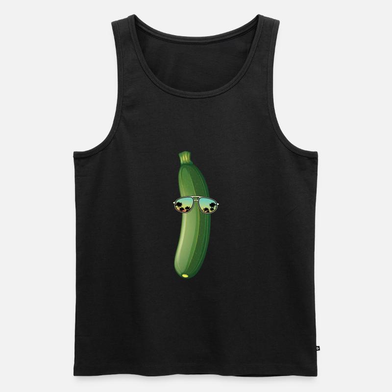 Zucchini Sonnenbrille - Männer Premium Bio Tank Top - Schwarz