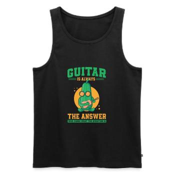 Zucchini guitarist - Men's Premium Organic Tank Top - black - Front - AI Model Male 178 light (178cm)