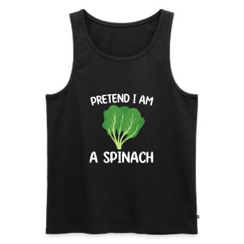 Spinach - Men's Premium Organic Tank Top - black - Front - AI Model Male 178 light (178cm)