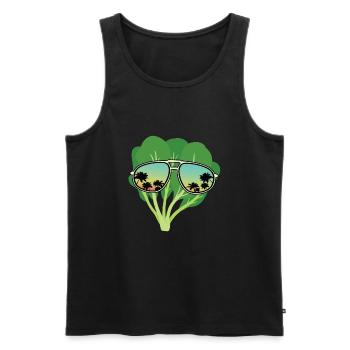 Spinat Sonnenbrille - Männer Premium Bio Tank Top - Schwarz - Vorne - AI Model Male 178 light (178cm)