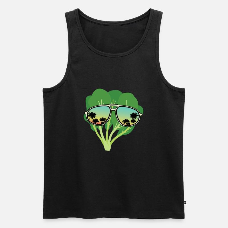 Spinat Sonnenbrille - Männer Premium Bio Tank Top - Schwarz
