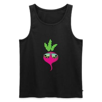 Radieschen Sonnebrille - Männer Premium Bio Tank Top - Schwarz - Vorne - AI Model Male 178 light (178cm)