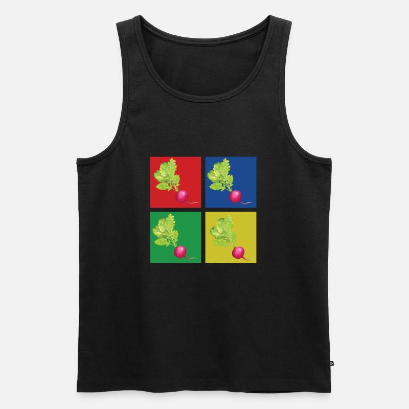 Team Radieschen - Männer Premium Bio Tank Top - Schwarz