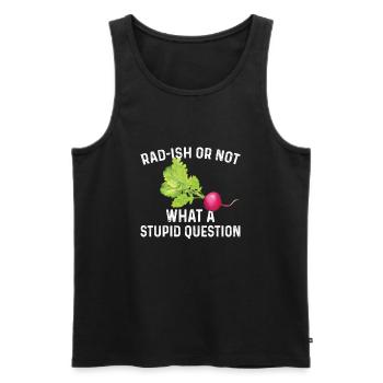 Radieschen Liebhaber Shirt - Männer Premium Bio Tank Top - Schwarz - Vorne - Michal (187cm)