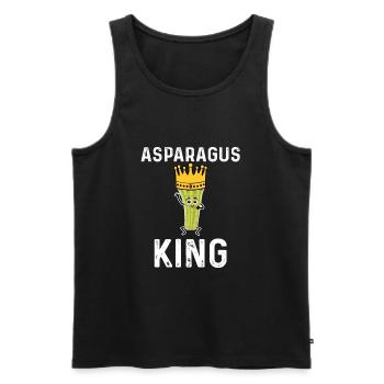 Asparagus King - Men's Premium Organic Tank Top - black - Front - AI Model Male 178 light (178cm)