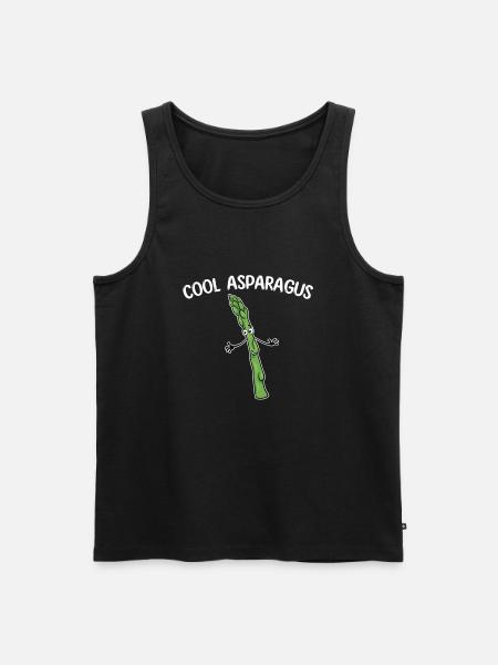 Cool Asparagus T-Shirt - Men's Premium Organic Tank Top - black