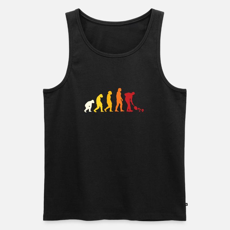 Pilzsammler Evolution - Männer Premium Bio Tank Top - Schwarz