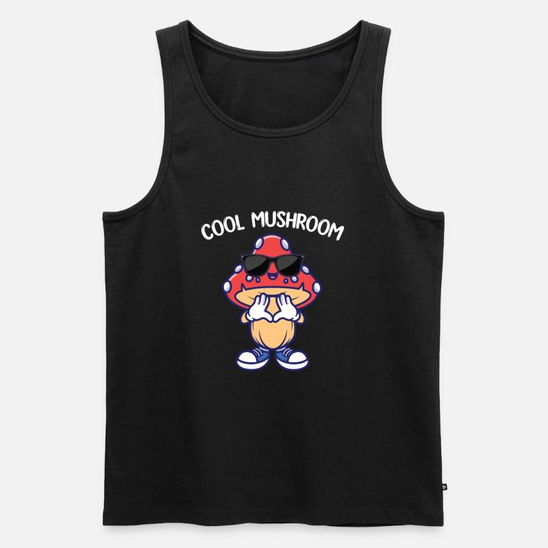 Cooler Pilz - Männer Premium Bio Tank Top - Schwarz