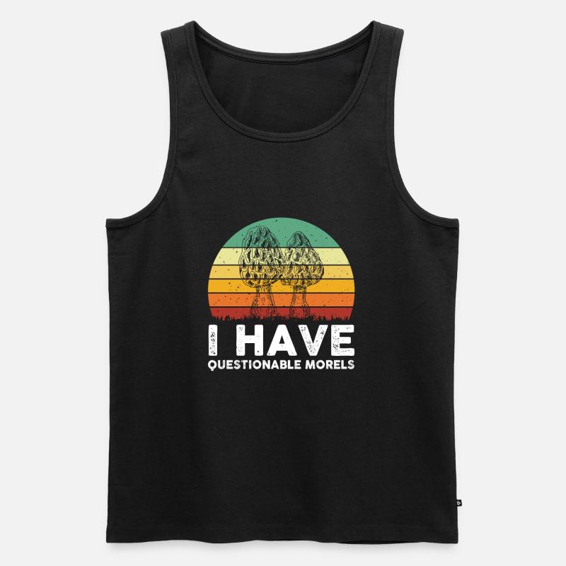 Morcheln Pilzsammler - Männer Premium Bio Tank Top - Schwarz