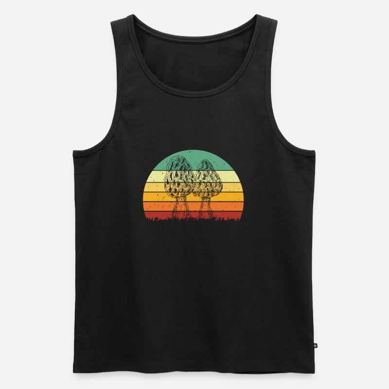 Morcheln - Männer Premium Bio Tank Top - Schwarz