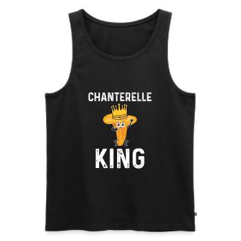 Pfifferling König - Männer Premium Bio Tank Top - Schwarz - Vorne - AI Model Male 178 light (178cm)