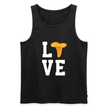 Liebe Pfifferling - Männer Premium Bio Tank Top - Schwarz - Vorne - AI Model Male 178 light (178cm)