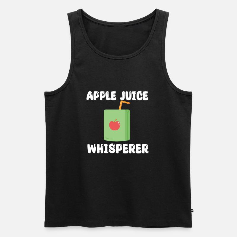 Apfelsaft Flüsterer - Männer Premium Bio Tank Top - Schwarz
