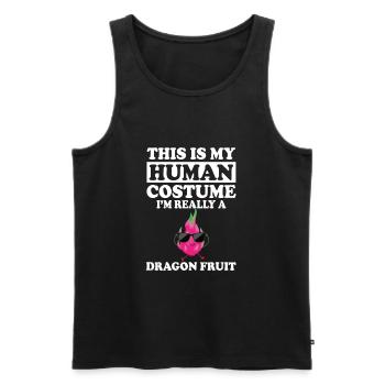 Drachenfrucht Spruch - Männer Premium Bio Tank Top - Schwarz - Vorne - AI Model Male 178 light (178cm)