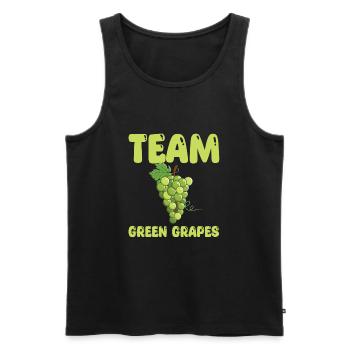 Team Grüne Trauben - Männer Premium Bio Tank Top - Schwarz - Vorne - AI Model Male 178 light (178cm)