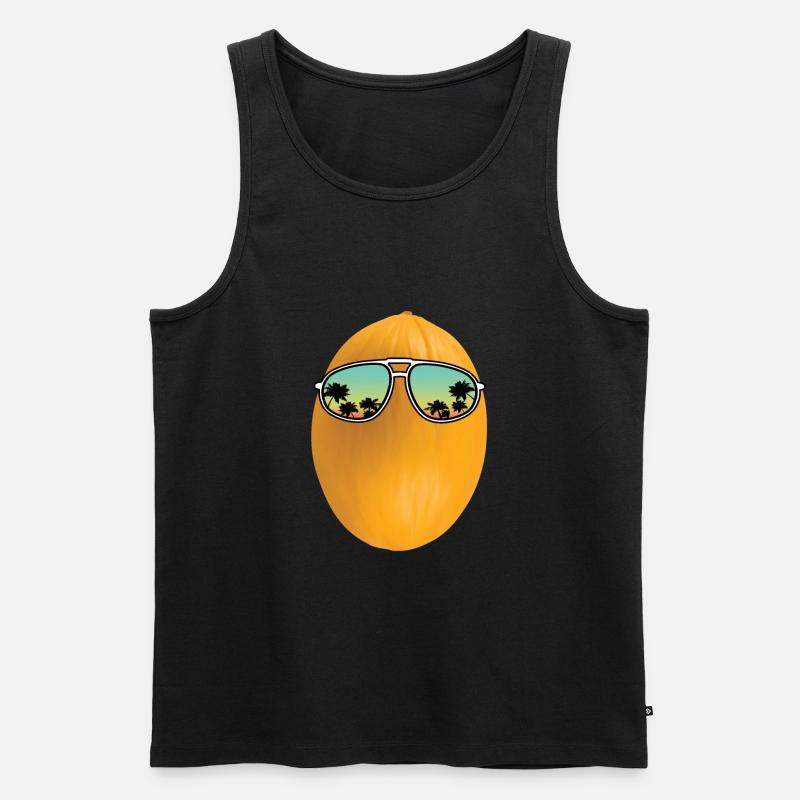 Honigmelone - Männer Premium Bio Tank Top - Schwarz