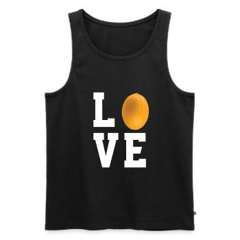 Ich Liebe Honigmelonen - Männer Premium Bio Tank Top - Schwarz - Vorne - AI Model Male 178 light (178cm)