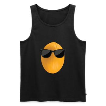 Honigmelone - Männer Premium Bio Tank Top - Schwarz - Vorne - AI Model Male 178 light (178cm)