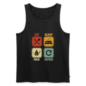 Origami Papier Falten - Männer Premium Bio Tank Top - Schwarz - Vorne - Michal (187cm)