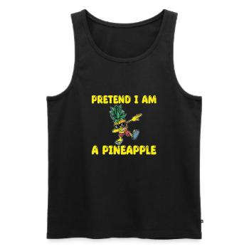 Dabbing Pineapple Shirt - Men's Premium Organic Tank Top - black - Front - AI Model Male 178 light (178cm)