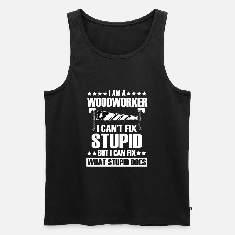 Holzarbeiter - Männer Premium Bio Tank Top - Schwarz