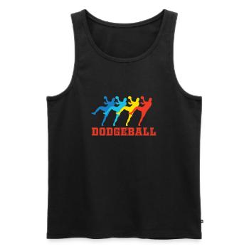 Dodgeball - Débardeur bio Premium Homme - noir - Devant - Michal (187cm)