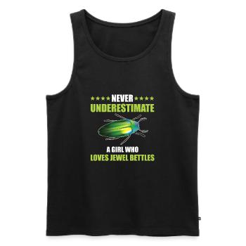 Magnificent beetle lover girl - Men's Premium Organic Tank Top - black - Front - AI Model Male 178 light (178cm)