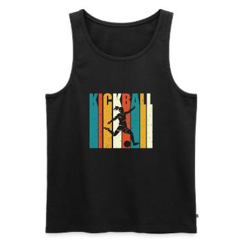 Kickball - Débardeur bio Premium Homme - noir - Devant - Michal (187cm)