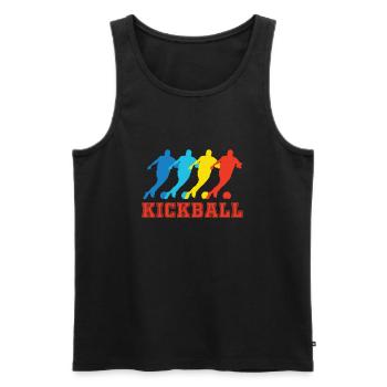 Kickball - Débardeur bio Premium Homme - noir - Devant - Michal (187cm)