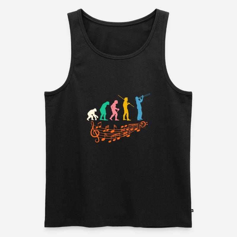 Évolution du jazz - Débardeur bio Premium Homme - noir